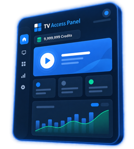 Illustrative IPTV reseller panel dashboard by TV Access Panel